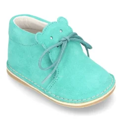 Botita Safari bebé osito con suela SUPER FLEXIBLE en piel serraje en colores pasteles.
