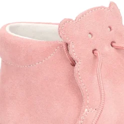 Botita Safari bebé osito con suela SUPER FLEXIBLE en piel serraje en colores pasteles.