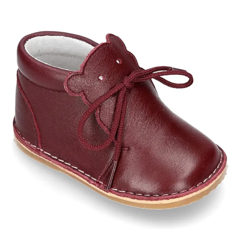Botita Safari bebé OSITO con suela SUPER FLEXIBLE en piel napa extra suave.