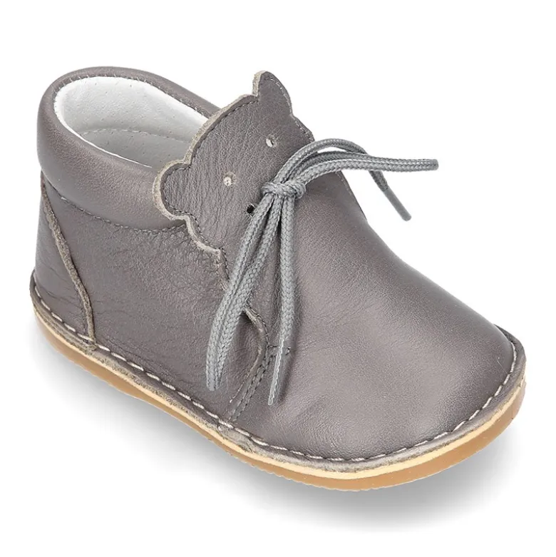 Botita Safari bebé OSITO con suela SUPER FLEXIBLE en piel napa extra suave.
