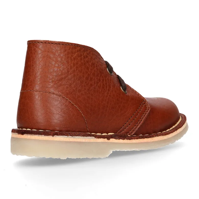 Botita safari niños para vestir con cordones en piel napa CUERO.