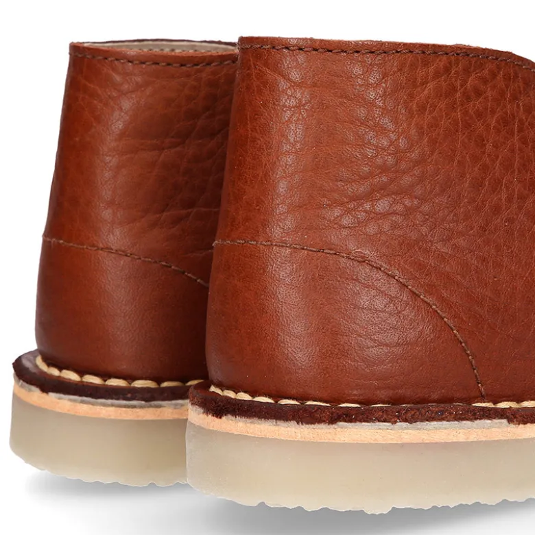 Botita safari niños para vestir con cordones en piel napa CUERO.