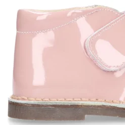 Botita safari niños sin cordones en piel CHAROL.