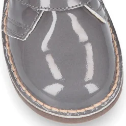 Botita safari niños sin cordones en piel CHAROL.