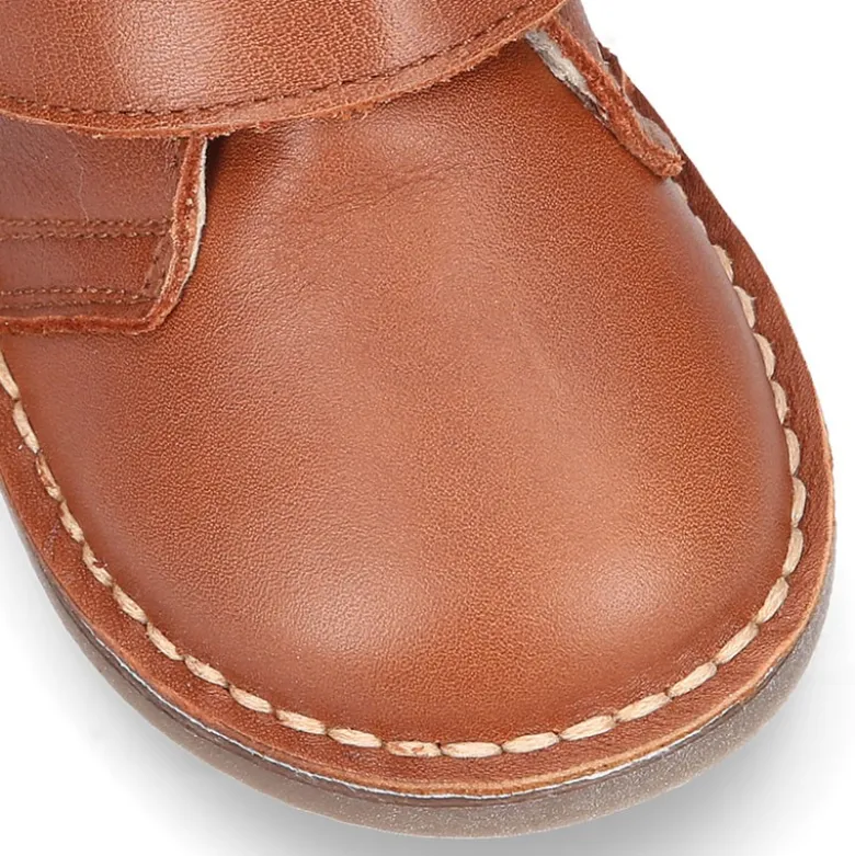 Botita safari niños sin cordones con BORREGO interior en piel EXTRA SUAVE.