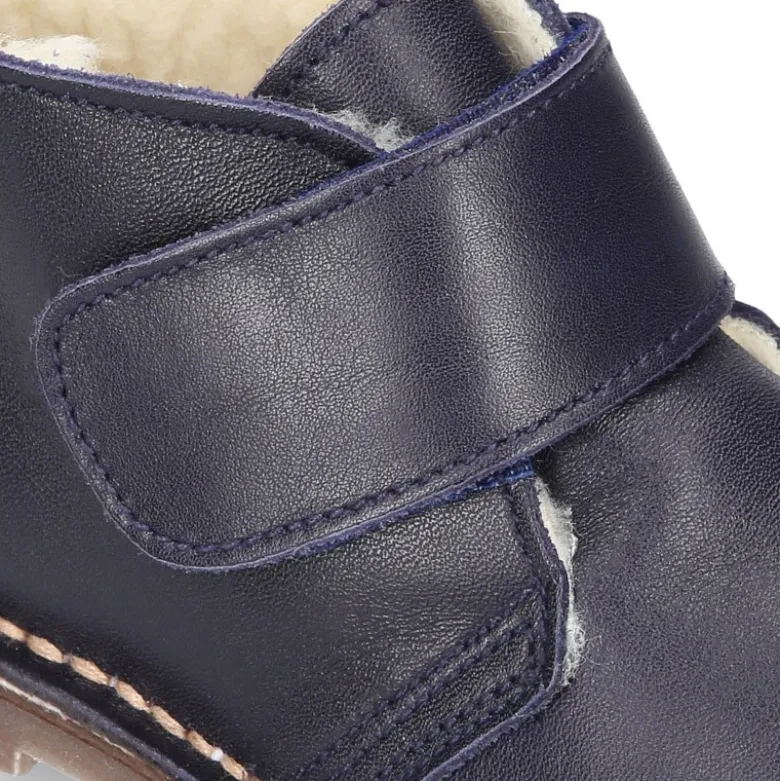 Botita safari niños sin cordones con BORREGO interior en piel EXTRA SUAVE.