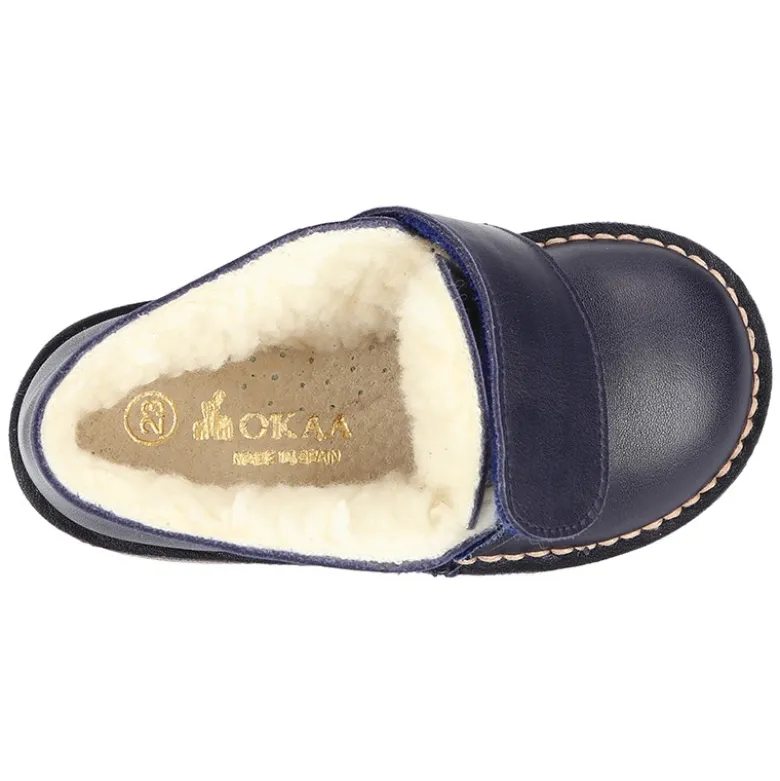 Botita safari niños sin cordones con BORREGO interior en piel EXTRA SUAVE.