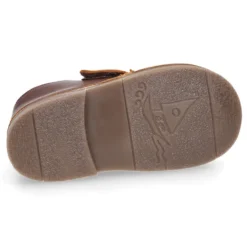Botita safari niños sin cordones con BORREGO interior en piel CUERO.
