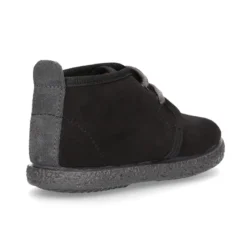 Botitas casual niños con cordones en Serratex NEGRO.