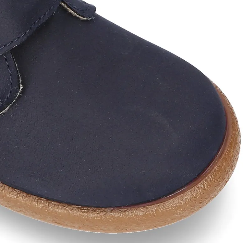 Botitas casual niño sin cordones en piel Serratex encerado.