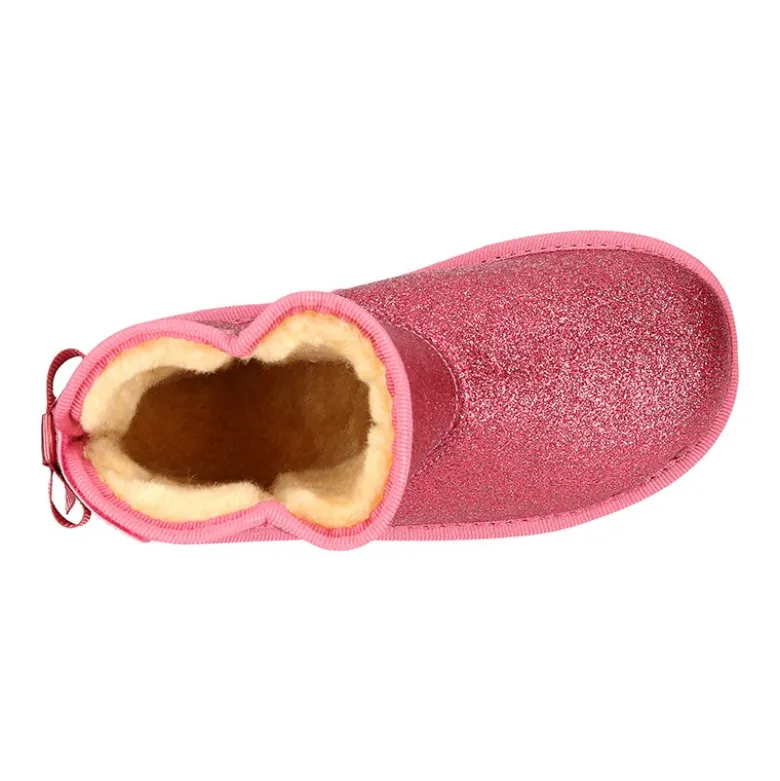 Botitas niña tipo Australianas niña en BRILLANTE CHICLE.