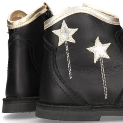 Botín niña con cremallera en piel napa con ESTRELLAS.