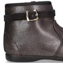 Botín niña con diseño con HEBILLA en Serratex con BRILLOS.