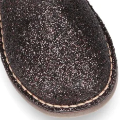 Botín niña con elástico y cremallera en piel GLITTER.
