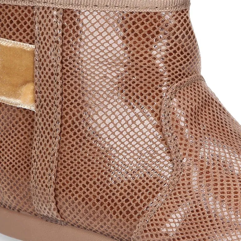 Botín niña con LAZO de terciopelo en Serratex estampado COBRA.