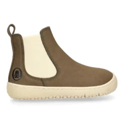 Botín niños BAREFOOT Okaa Flex con elástico y cremallera lateral.