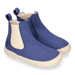 Botín niños BAREFOOT Okaa Flex con elástico y cremallera lateral.