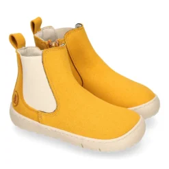 Botín niños BAREFOOT Okaa Flex con elástico y cremallera lateral.