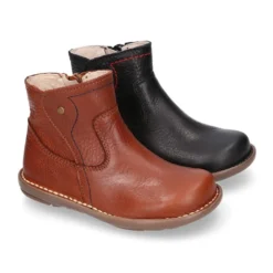 Botín niños SPORT con cremallera y suela súper flexible en piel.