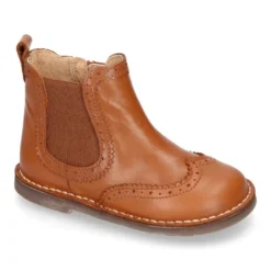 Botín Niño tipo blucher con picados en piel EXTRA SUAVE VINTAGE.