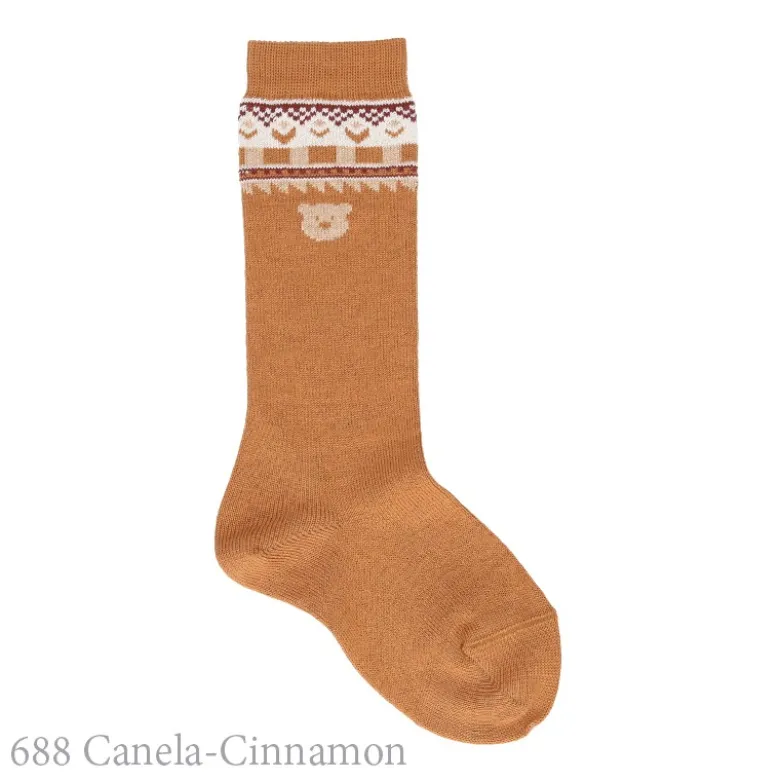 CALCETÍN ALTO NIÑOS FANTASÍA CENEFA OSITO CÓNDOR.