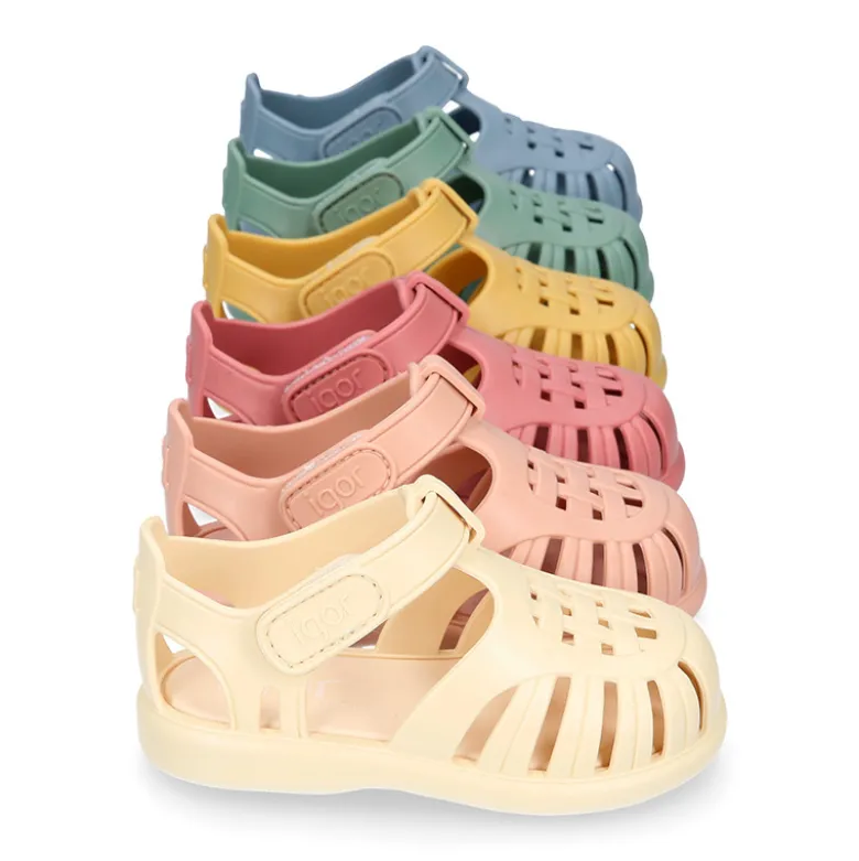 Cangrejera clásica niños colores SÓLIDOS con cierre adherente para Playa y Piscina.