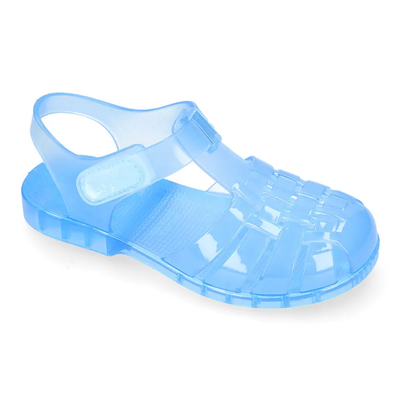 Cangrejera clásica niños en colores cristal con cierre adherente para Playa y Piscina.