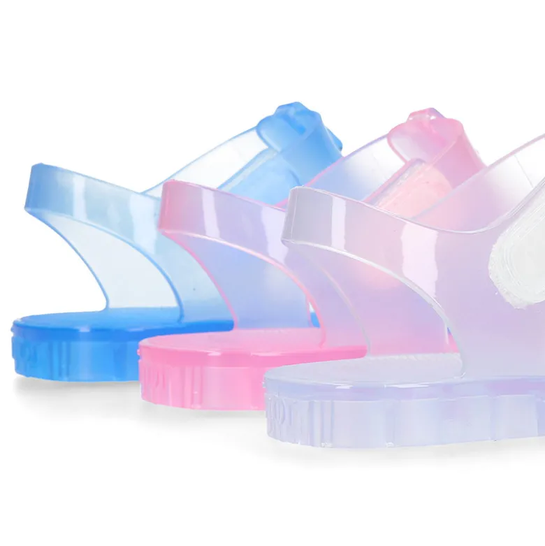 Cangrejera clásica niños en colores cristal con cierre adherente para Playa y Piscina.