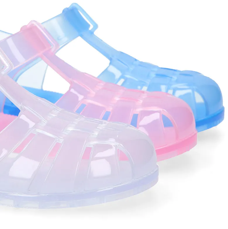 Cangrejera clásica niños en colores cristal con cierre adherente para Playa y Piscina.