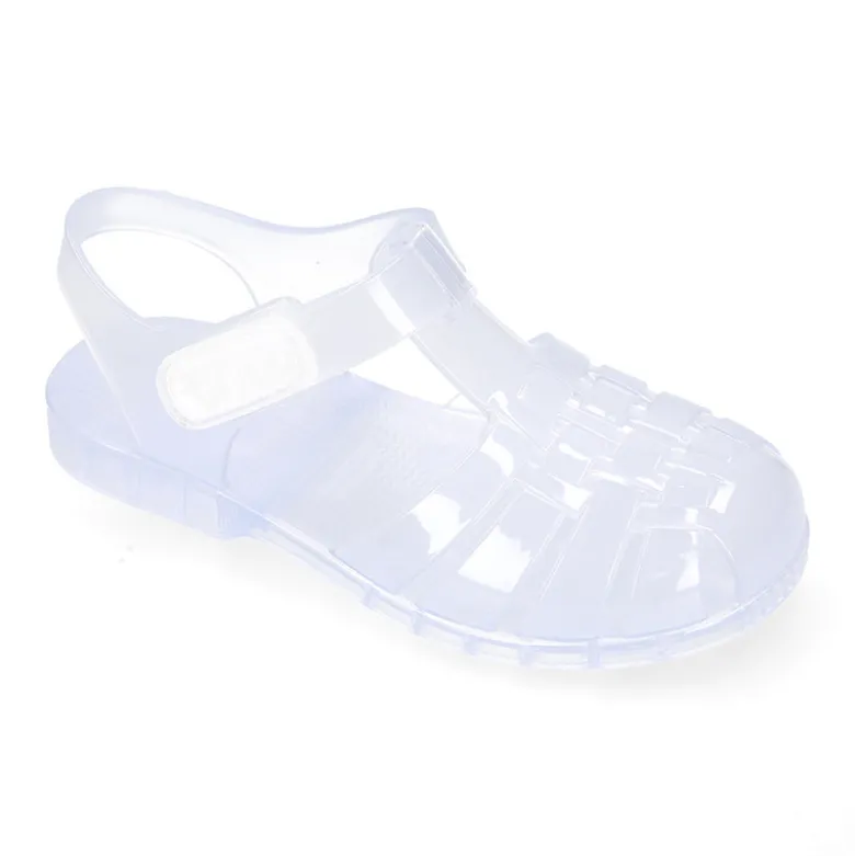 Cangrejera clásica niños en colores cristal con cierre adherente para Playa y Piscina.