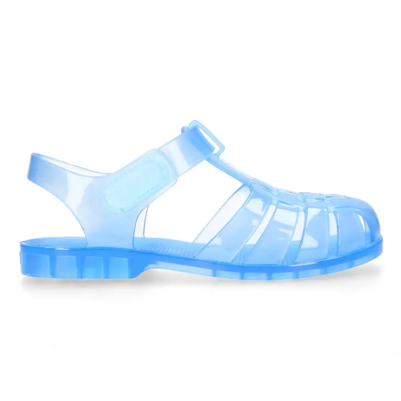 Cangrejera clásica niños en colores cristal con cierre adherente para Playa y Piscina.