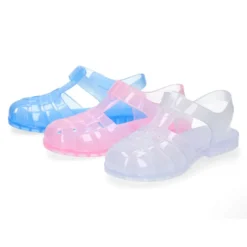 Cangrejera clásica niños en colores cristal con cierre adherente para Playa y Piscina.