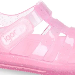 Cangrejera niña con cierre adherente tipo tenis CRISTAL GLITTER para Playa y Piscina.
