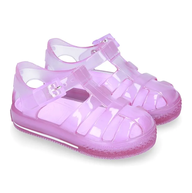 Cangrejera niño tipo TENIS TRANSPARENTE para Playa y Piscina.
