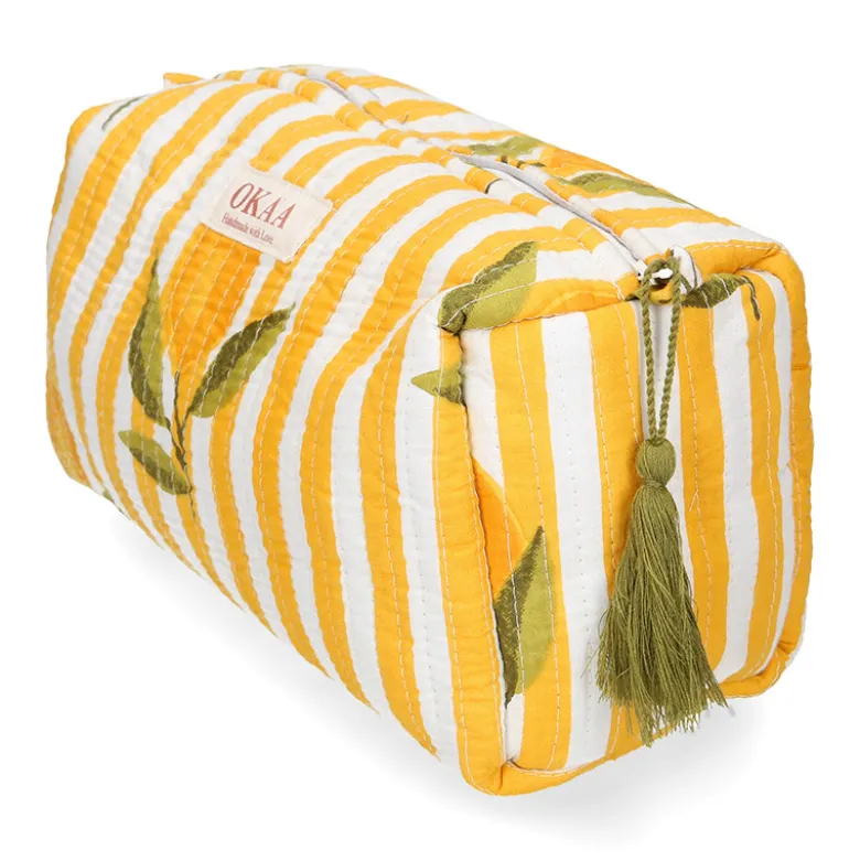 Colección Lemon Breeze Mediterráneo – Tote Bag + Neceseres Acolchados
