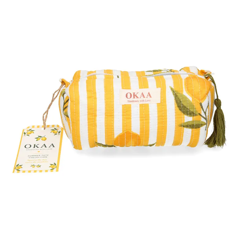 Colección Lemon Breeze Mediterráneo – Tote Bag + Neceseres Acolchados