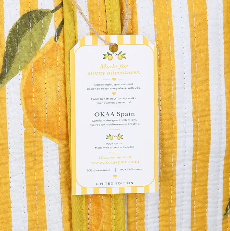 Colección Lemon Breeze Mediterráneo – Tote Bag + Neceseres Acolchados