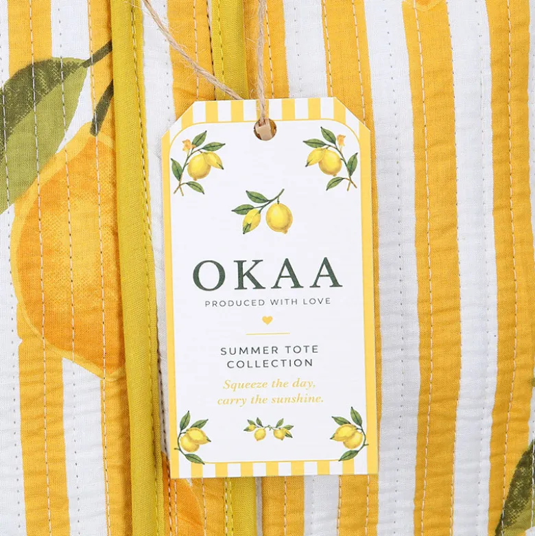 Colección Lemon Breeze Mediterráneo – Tote Bag + Neceseres Acolchados