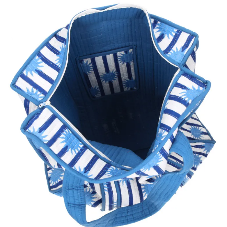Colección Sunshine Blue Mediterráneo – Tote Bag + Neceseres Acolchados