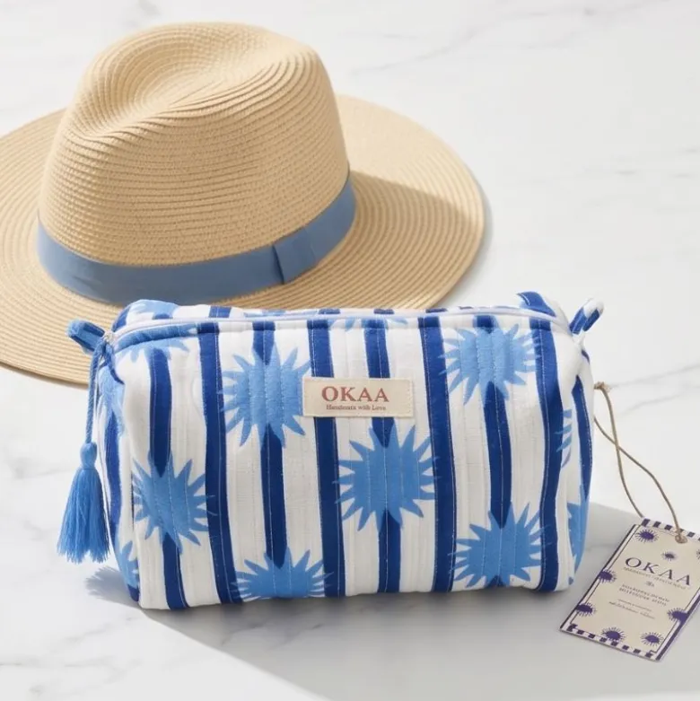 Colección Sunshine Blue Mediterráneo – Tote Bag + Neceseres Acolchados