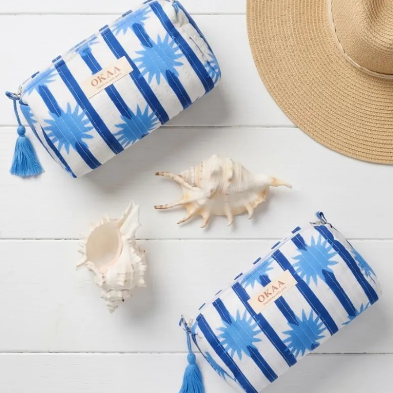 Colección Sunshine Blue Mediterráneo – Tote Bag + Neceseres Acolchados