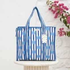 Colección Sunshine Blue Mediterráneo – Tote Bag + Neceseres Acolchados