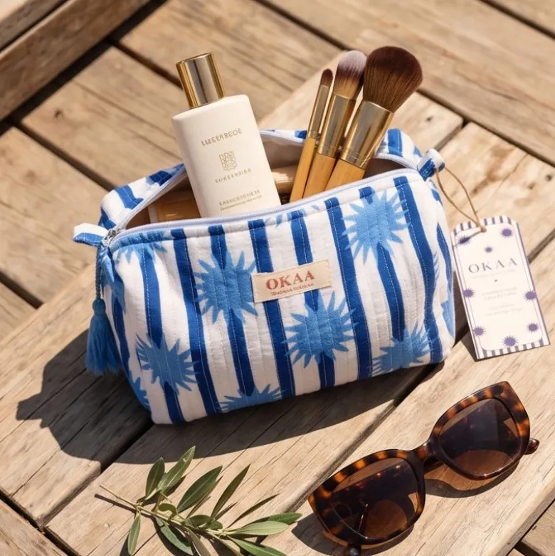 Colección Sunshine Blue Mediterráneo – Tote Bag + Neceseres Acolchados