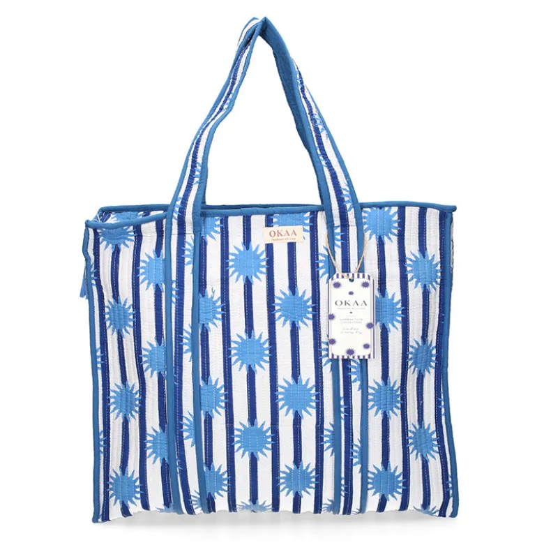 Colección Sunshine Blue Mediterráneo – Tote Bag + Neceseres Acolchados