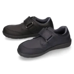 Colegial niños tipo Blucher sin cordones y con puntera en piel lavable.