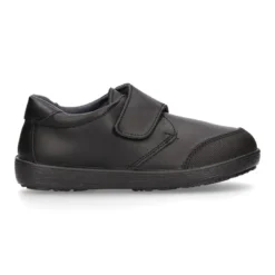Colegial niño tipo blucher sin cordones y con puntera reforzada en piel lavable.