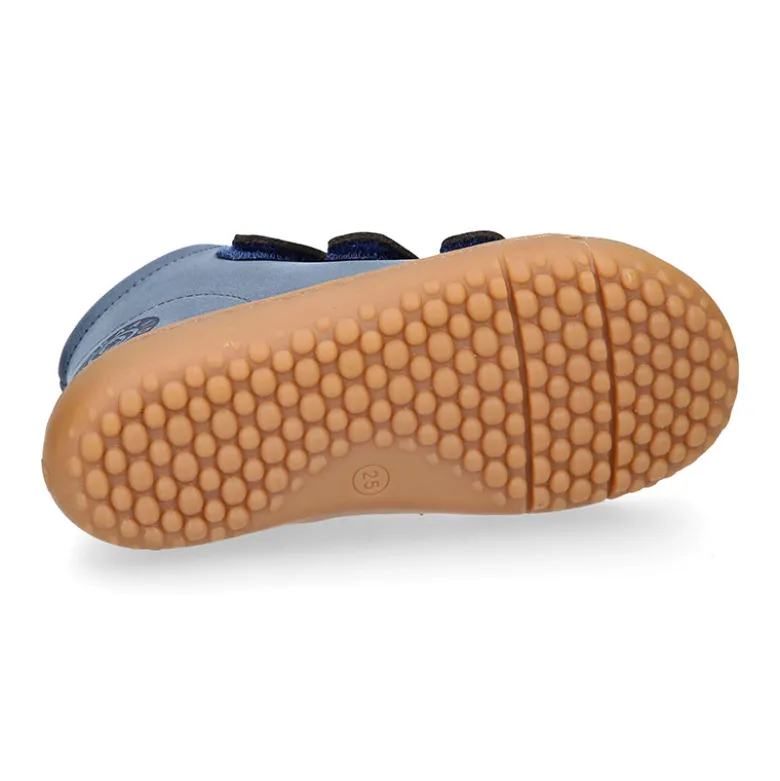 Deportiva alta niños BAREFOOT Okaa Flex sin cordones y cremallera.