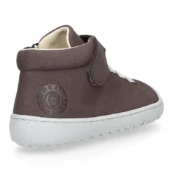 Deportiva alta niños BAREFOOT Okaa Flex con cordones elásticos y cremallera.
