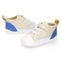 Deportiva botita niños Blanditos by Crio’s sin cordones y elásticos en piel suave.