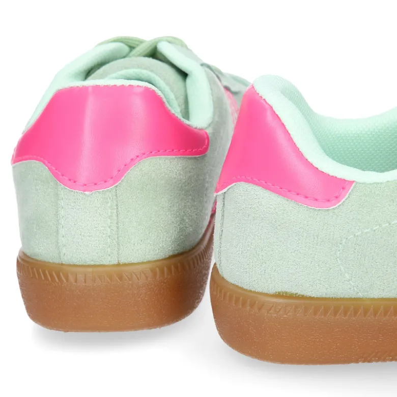 Deportiva moda mujer con cordones en color aguamarina.